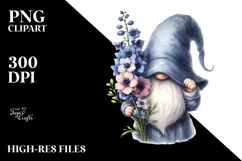 Gnome with Big Hat Watercolor PNG Product Image 2