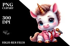 Baby Unicorn Posing Johny Bravo | Clipart Product Image 3