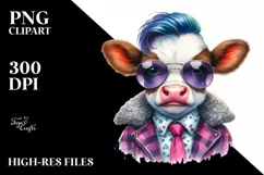 Baby Cow Posing Humbly PNG Product Image 3