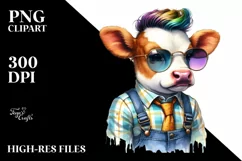 Baby Cow Posing Humbly PNG Product Image 3