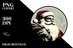 Retro Christmass Santa PNG Product Image 2