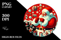 Retro Christmass Santa PNG Product Image 2