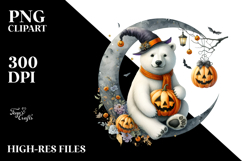 Polar Bear Dressed for Halloween, PNG Product Image 2
