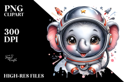 Cow with Astronaut Helmet, Transparent PNG Product Image 2