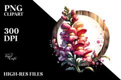 Glossysnapdragon Shiny Metallic Wood Sublimation Clipart Product Image 1