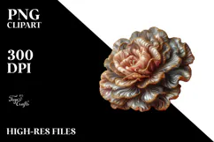 Shiny Carnation Watercolor Splash PNG Product Image 2