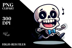 colorful Cartoon Skull PNG Product Image 2