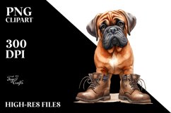 Watercolor Mastiff Big Eyes Standing Up | Sublimation | Product Image 3