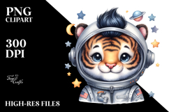 Energetic Baby Tiger with an Astronaut Helmet Product Image 2