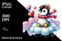 Adorned Penguin on Cloud PNG Product Image 2