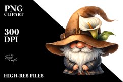 Cute Gnome with Large Calla Lily PNG Product Image 2