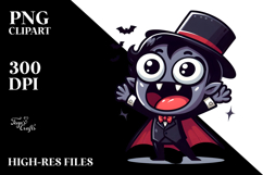 Silly Vampire with Hat, High-Quality PNG Product Image 2