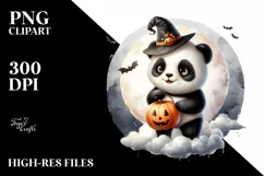 Digital Painting Panda on a Cloud PNG Product Image 3