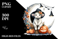 Sitting Lamb on Half Moon PNG Product Image 2