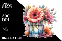 Artistic Gerbera Watercolor | Sublimation Clipart Product Image 1