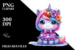 Baby Unicorn Halloween PNG Product Image 2