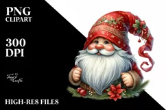 Detailed Vibrant Winter Gnome PNG Product Image 1