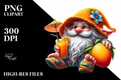 Detailed Digital Gnome with Beach Wear Clipart Product Image 1