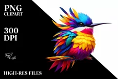 Vibrant Bird Colorful | Sublimation Clipart Product Image 1
