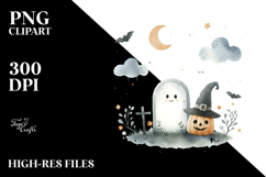 Cute Tombstone Halloween PNG Product Image 2