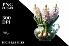 Artistic Hyacinth Watercolor | Sublimation Clipart Product Image 3