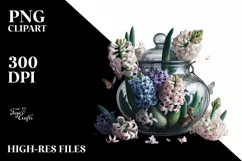 Artistic Hyacinth Watercolor | Sublimation Clipart Product Image 3
