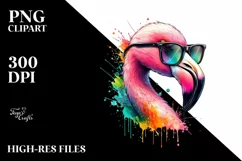 Artistic Flamingo Sunglasses | Quirky and Colorful Product Image 1
