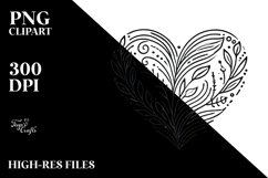 Simple Lineart Heart PNG Product Image 2