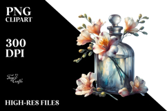 Abstract Bottle with Freesia Clipart Product Image 2