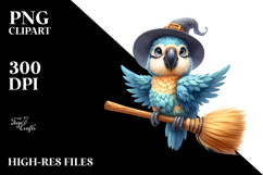 Funny Macaw Baby Witch Clipart Product Image 2