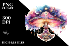 Magical Celestial Mushroom Tarot, SPLASH PNG Product Image 2