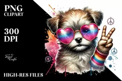 Puppy with Sunglasses PNG Product Image 2