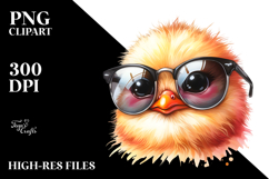 Watercolor Chick with Sunglasses and Big Eyes Product Image 2