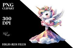 Posing Unicorn Sublimation Clipart Product Image 1