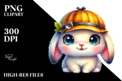 Goofy Cute Baby Rabbit, PNG Product Image 2