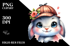 Cute Rabbit Detective, Transparent PNG Product Image 2