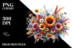 Colorful Sunflower, PNG Product Image 2