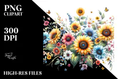 Bright Sunflower, High-Res PNG Product Image 2