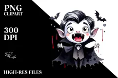 Dark Female Vampire in Action, PNG Product Image 2