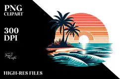 Retro Island Sunset, 20 oz Tumbler Product Image 2