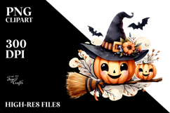 Simple Halloween Clipart of Broomstick PNG Product Image 2