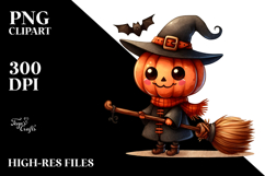 Simple Halloween Clipart of Broomstick PNG Product Image 2