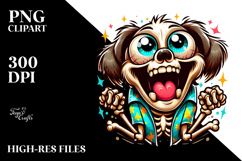 Cartoony Cartoon Skull with Expressive Puppy-Dog Eyes Product Image 2