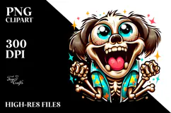 Cartoony Cartoon Skull with Expressive Puppy-Dog Eyes Product Image 2
