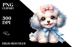 Baby Poodle Watercolor PNG Product Image 2
