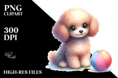 Cute Baby Poodle PNG Product Image 2