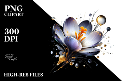 Glossy Crocus, Watercolor PNG Product Image 2