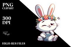 Whimsical Rabbit with Pure Joy, PNG Product Image 2