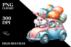 Car with Easter Eggs, PNG Product Image 2