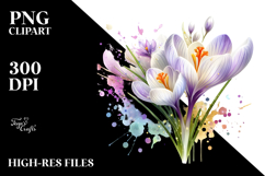 Crocus Watercolor Splash PNG Product Image 2